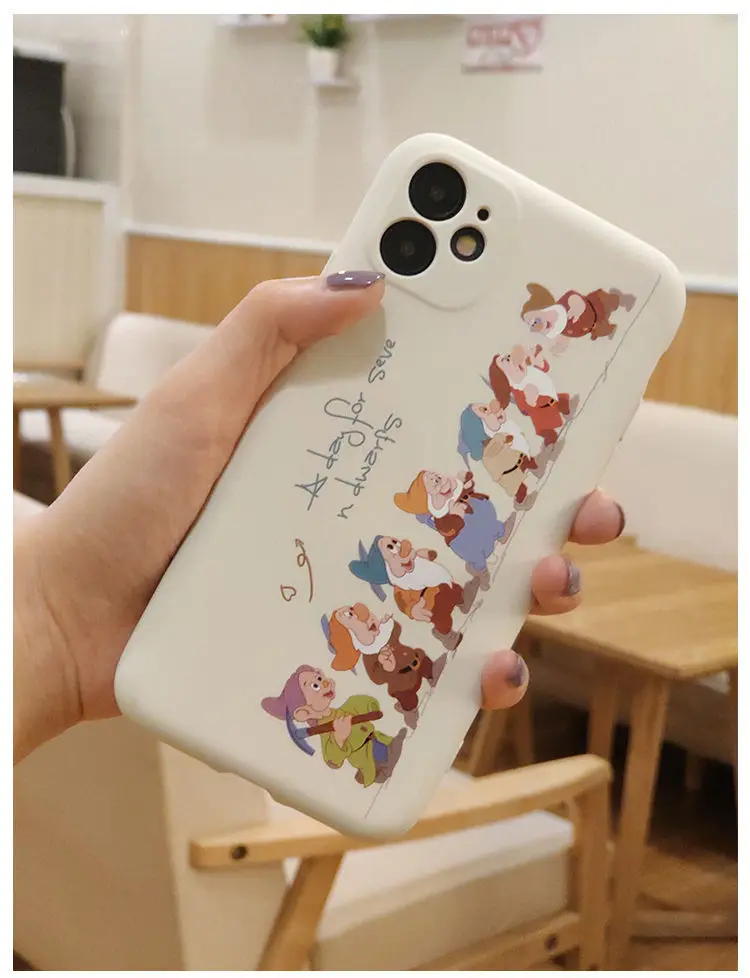 

Disney Seven Dwarfs Soft Case for iPhone 11 Pro Max 12 Mini XR XS Max 7 8 Plus X SE Back Cover Silicone Coque Anti-fall Shell