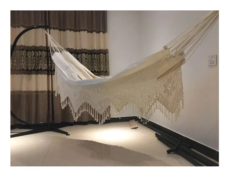 

Nordic lace tassel hammock hook lace swing Coffee house accommodation indoor and outdoor hanging basket lazy hanging chair