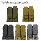 Тактическая Сумка для хранения пистолета Molle 9 мм, двойная Магнитная кобура для Glock M9 1911 SIG G2C, картридж, упаковка для насадки