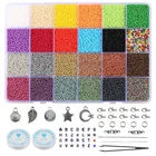 Набор бусин из чешского стекла, 2 мм, в коробке, маленькие бусины ручной работы для изготовления ювелирных изделий своими руками, набор аксессуаров для браслетов, 2021, модный подарок