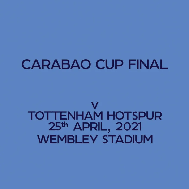 

2021 CARABAO CUP FINAL Match Details Patch Heat Transfer Iron On Soccer Badge