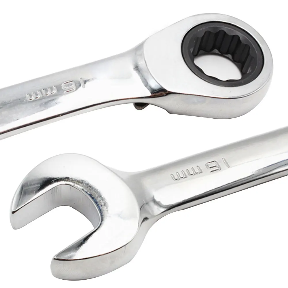 SATA Полный полированный Реверсивный Трещоточный ключ гаечный ручной инструмент