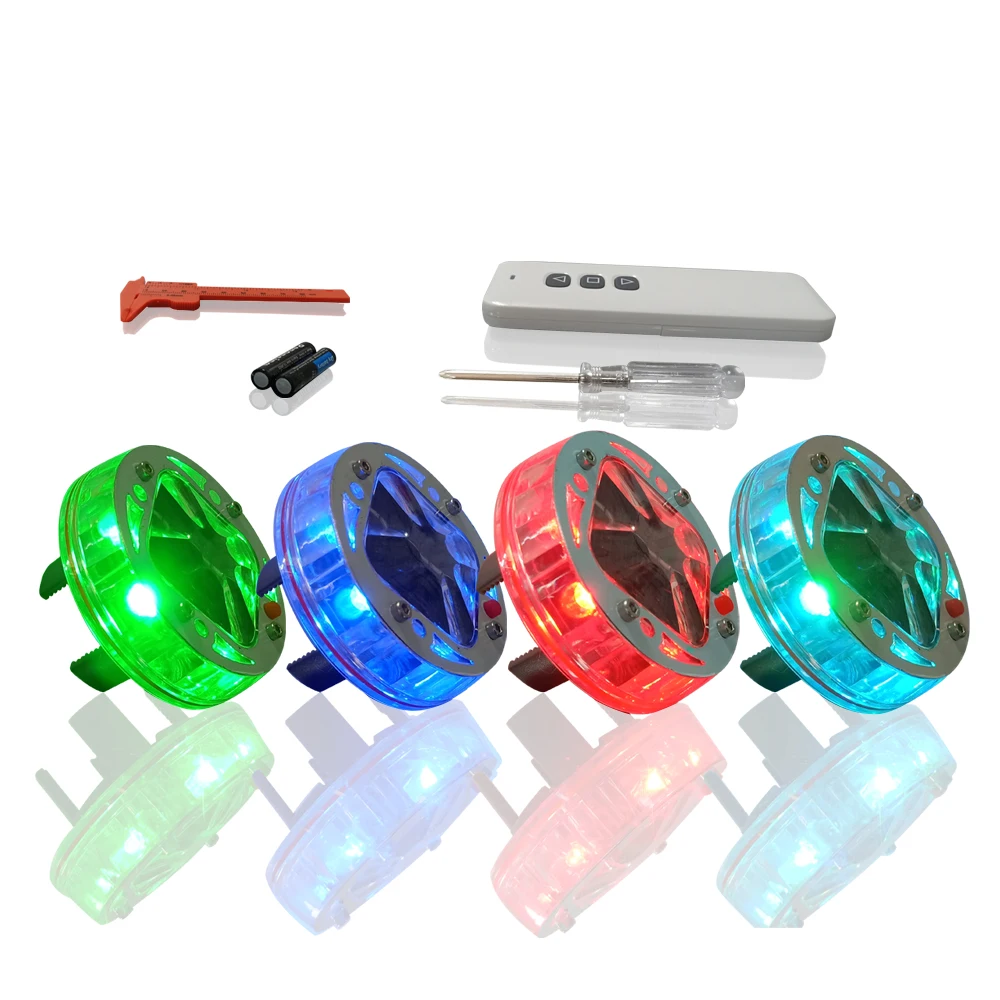 LEADTOPS 4 шт. универсальные автомобильные лампы RGB Hulb на солнечной энергии красочные