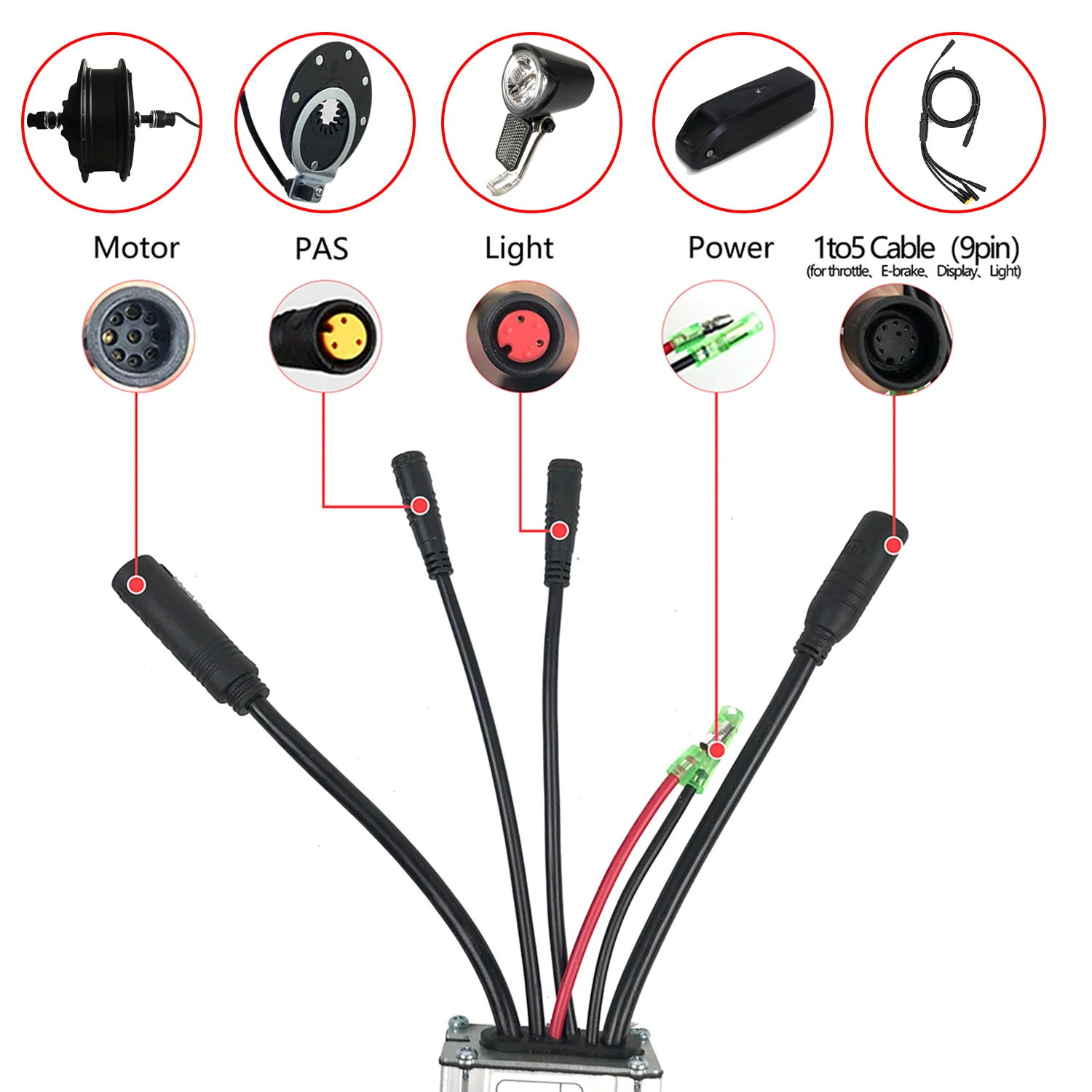 Контроллер синусоидальной волны для электровелосипеда KT 15A/17A/22A 250 Вт/350 Вт/500 Вт/750