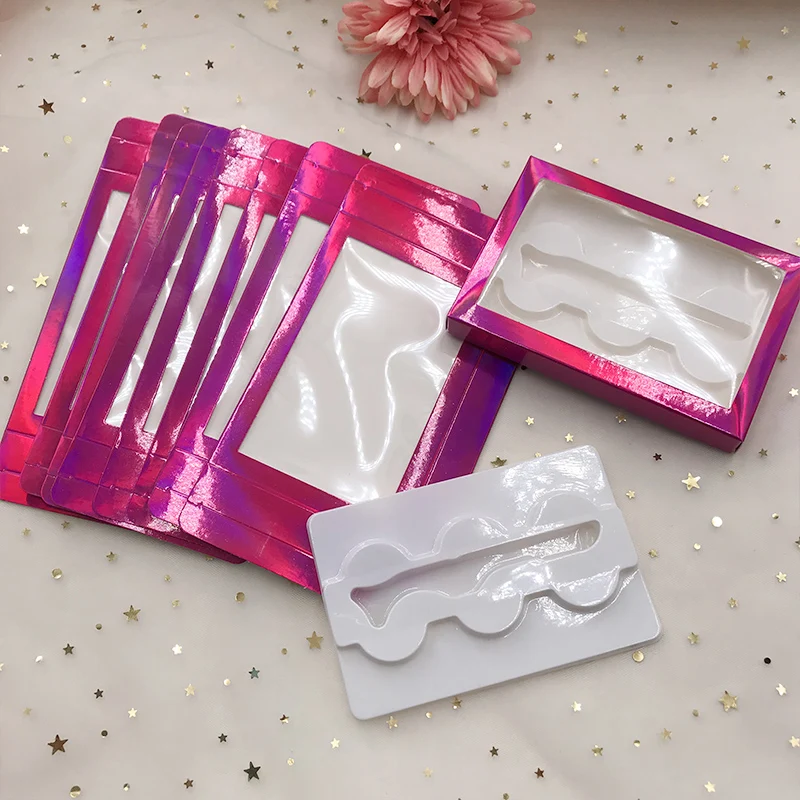 3D 5D 25 мм норковые ресницы розовые голографические 3 пары Ресницы