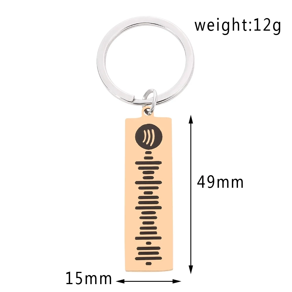 Golicc пользовательская музыка Spotify/нержавеющая сталь песня сканирование брелок с