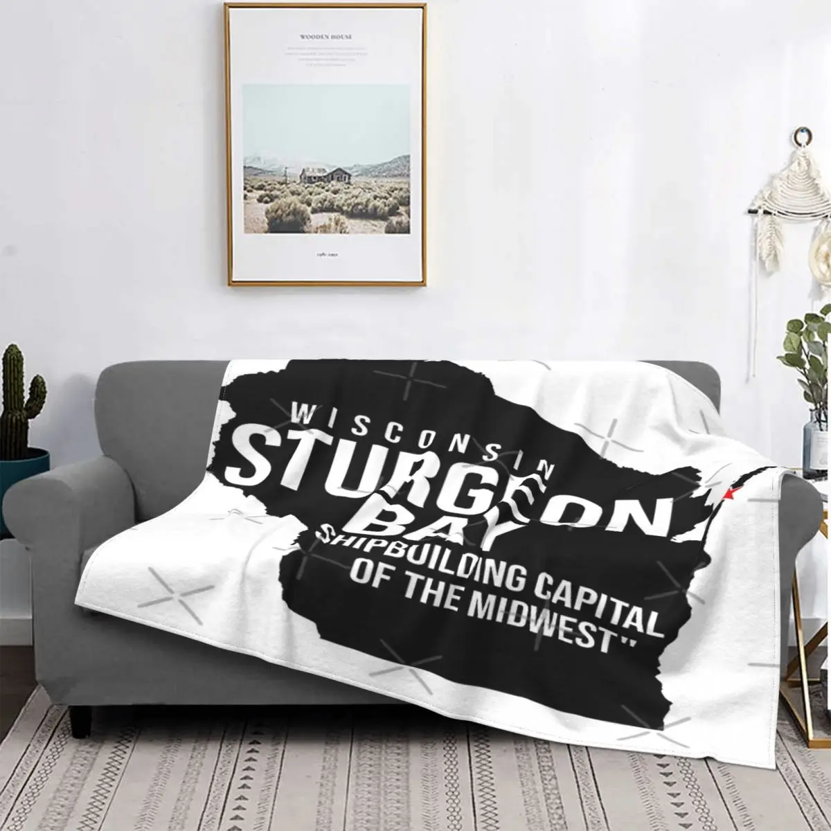

Manta de cama a cuadros de Sturgeon Bay, ropa de cama con capucha, alfombra de oration islэлеменэлементная