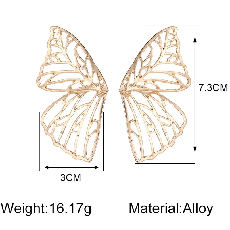 Серьги-гвоздики в виде насекомых и бабочек серебряного цвета геометрические
