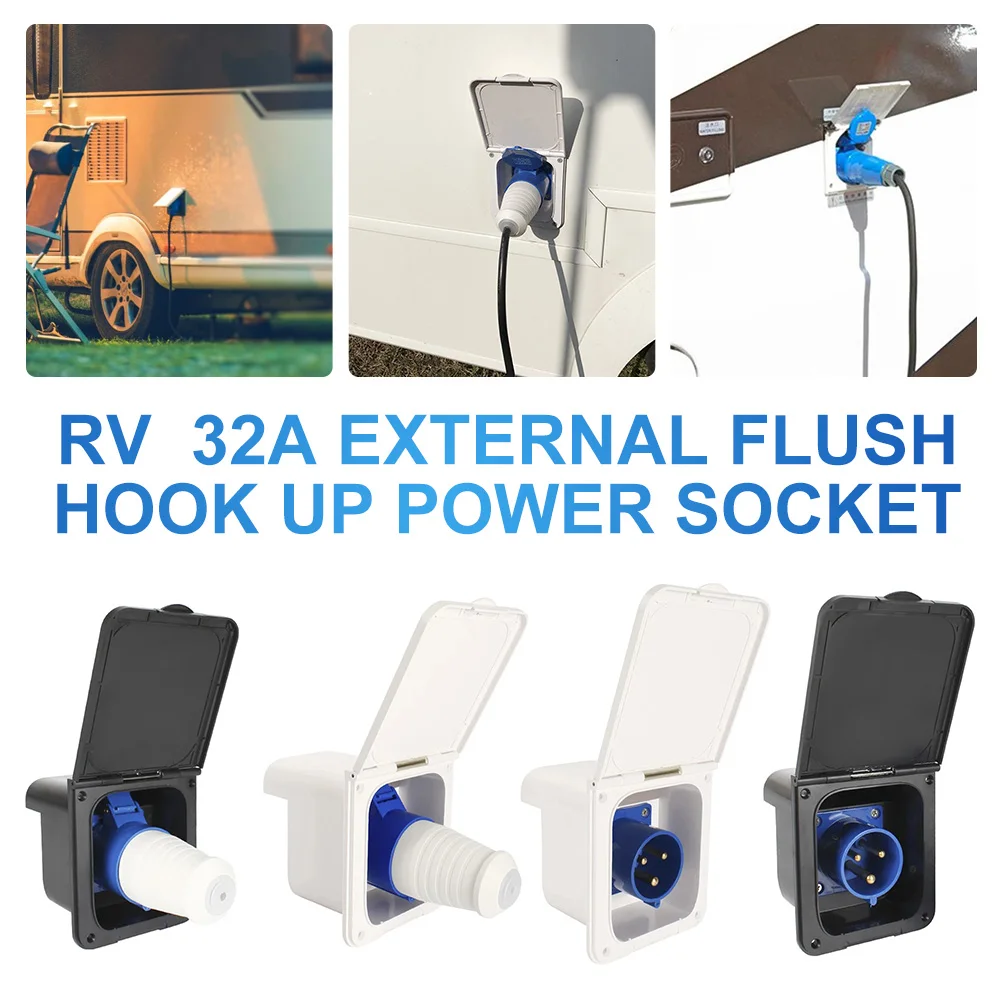 

RV 220V-240V 32A внешний утапливающий крюк питания с водонепроницаемой крышкой для RV автозапчасти