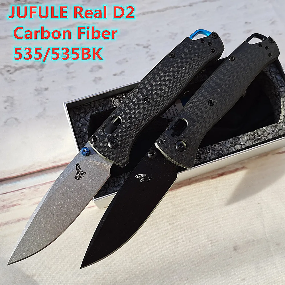 Складной карманный нож JUFULE 535BK D2 с лезвием 535-3 из углеродного волокна |