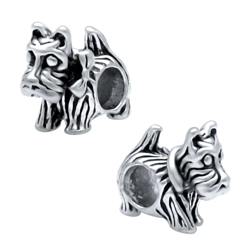 Silver Color Animal Pet Lovely Dog Charms Fit Pandora Charm Beads Bracelet For Women Jewelry Making SPP218