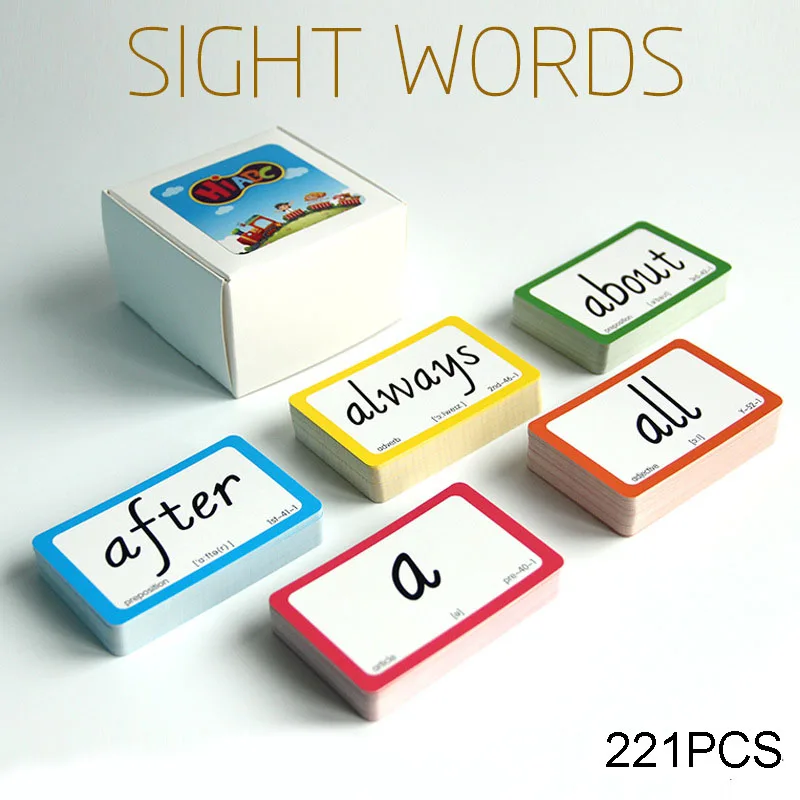 Английские карточки для слов Phonics слова Flashcards Обучающие Развивающие игрушки