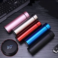 500ml smart thermos bottle water bottle 304 stainless steel vacuum flask portable sports bottle travel mug business water cup