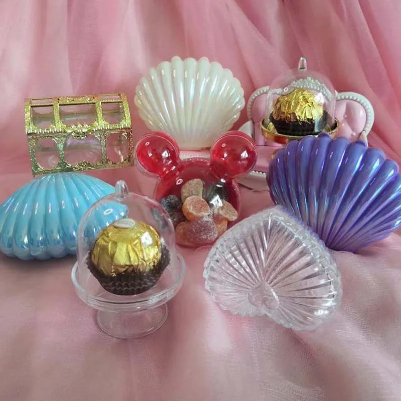 20 штук прозрачная коробка для конфет в пластиковом корпусе с подарочной коробке