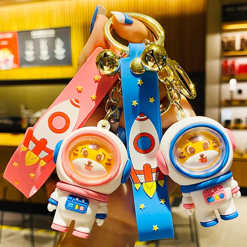creative astronaut tiger bear key keychain lanyard office 2022 ring mobile phone pendant jewelry accessories wholesale free global shipping