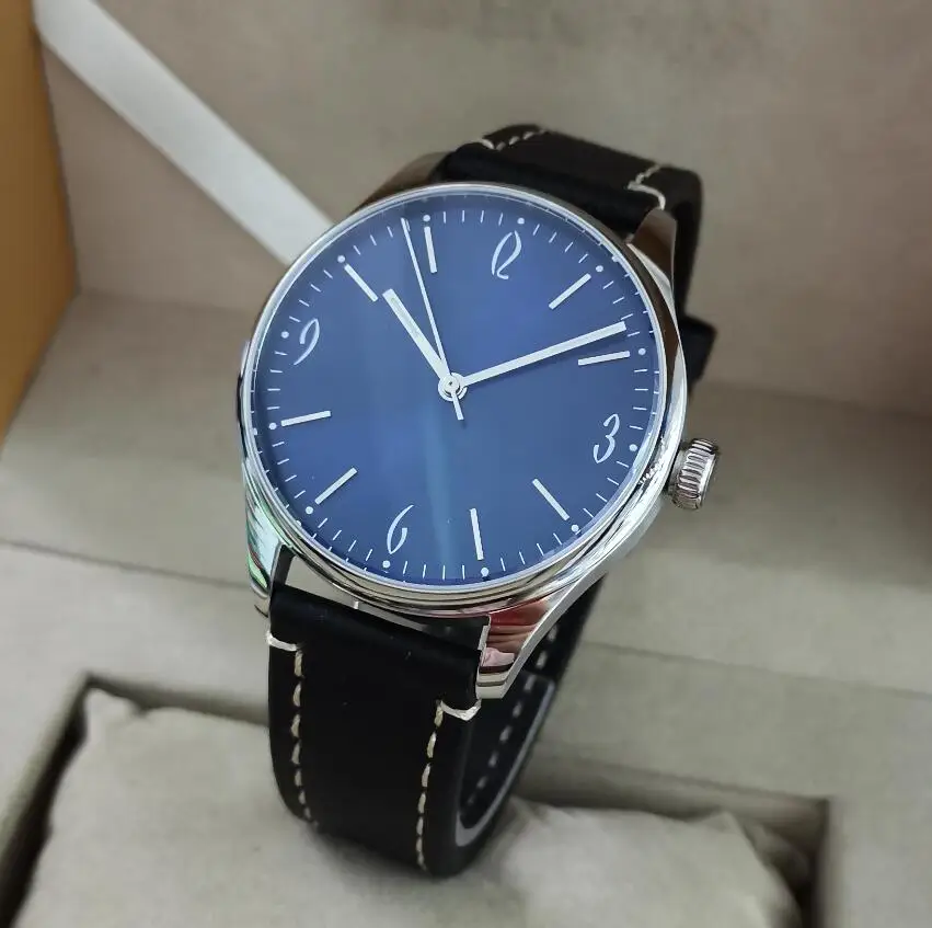 Фото Мужские автоматические часы GEERVO без логотипа 40 мм синий циферблат Seagull ST2130