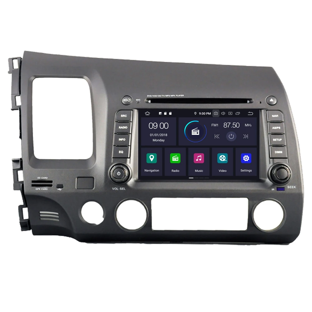 Автомобильный мультимедийный плеер RoverOne для Honda For Civic 2006 2011 Android 10 0 DVD GPS навигация