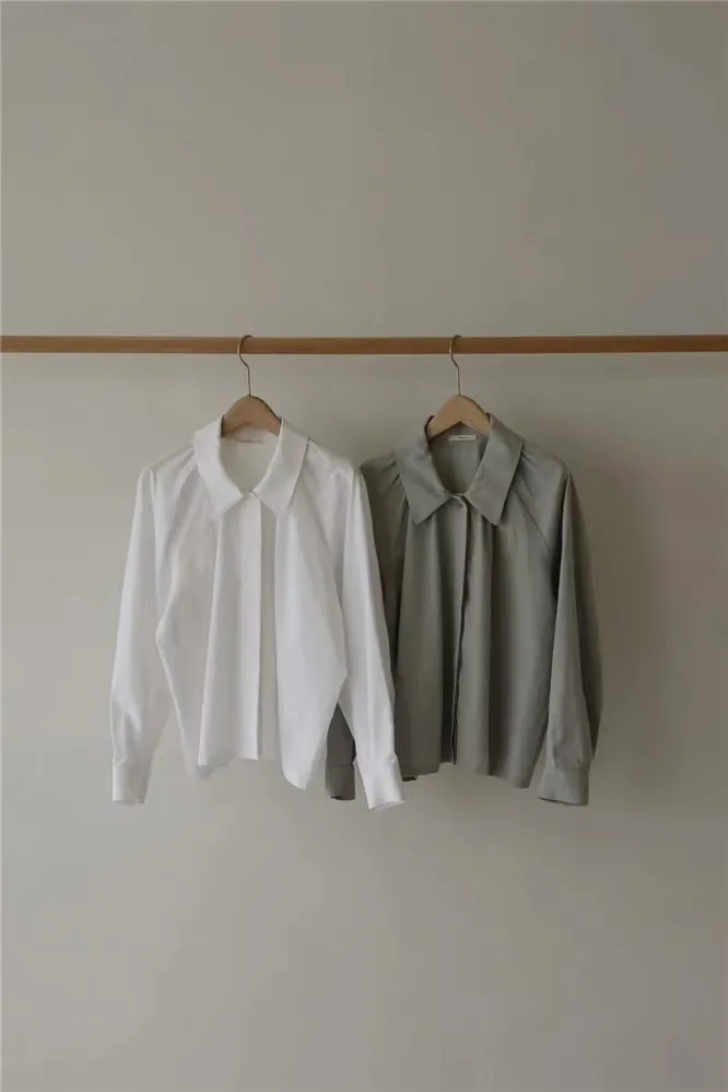 Женская шифоновая блузка рубашка с буфами на рукавах офисная весенняя|Блузки| |