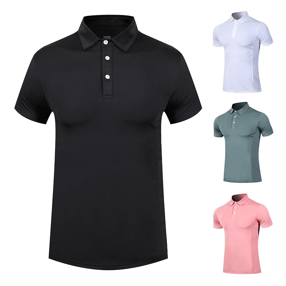 Рубашка для гольфа одежда мужская рубашка летняя дышащая эластичная поло с