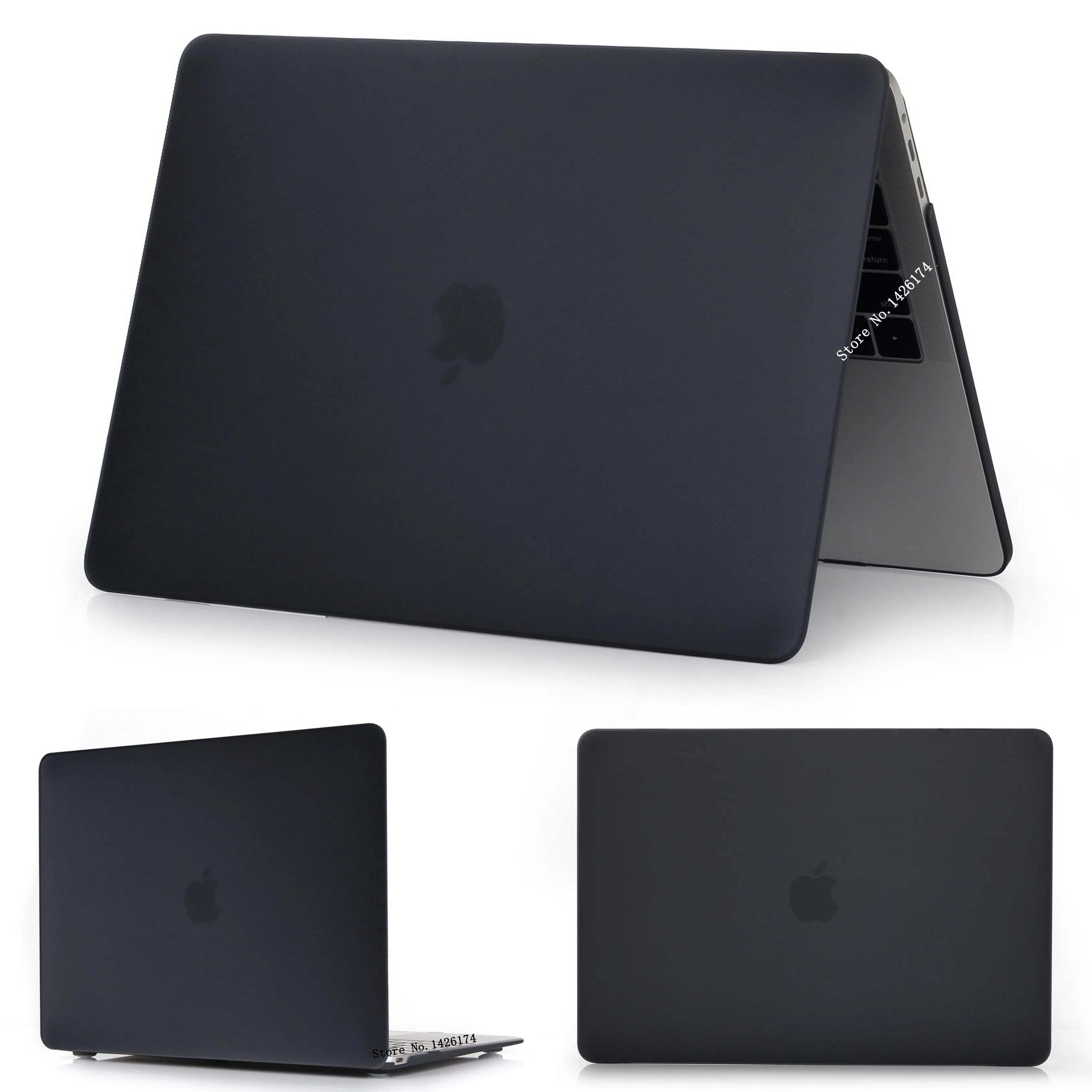 Окрашенные мозги, чехол для Apple Macbook Air Pro retina 11 12 13 15 дюймов сумка для ноутбука, для Mac book Air Pro 13,3, 15,4 чехол. A1932+ подарок - Цвет: Matte Black