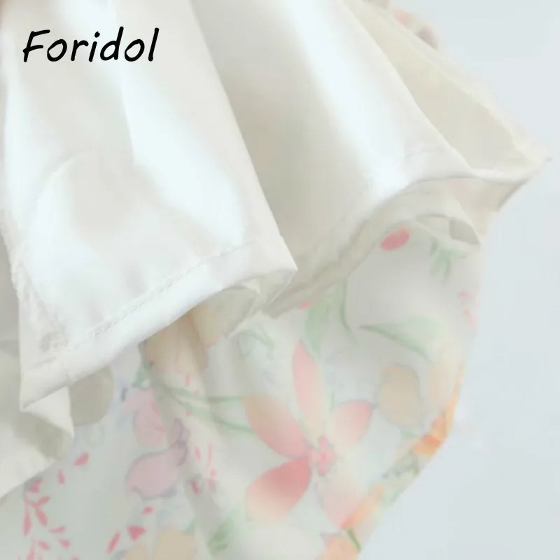 

Foridol Floral Print Boho Summer Slip Dress Women Sleeveless Chiffon Beach Short Dress Sundress Spaghetti Strap Mini Dress 2021