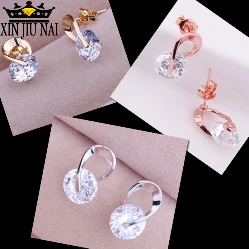 Серьги женские высококачественные 9-образные с кристаллами | Украшения и