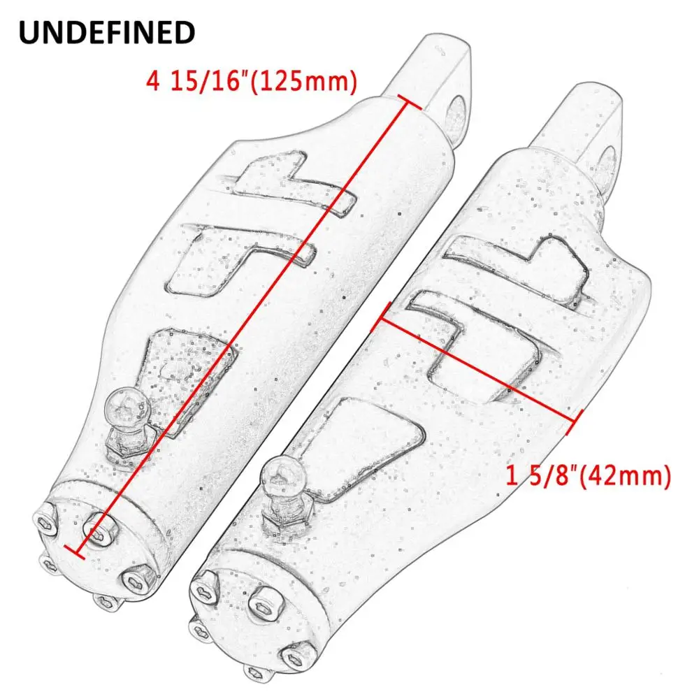 

1'' 25mm Motorcycle Highway Foot Pegs Engine Guard Footrest Footpegs For Harley Sportster Touring Road King Street Glide Softail