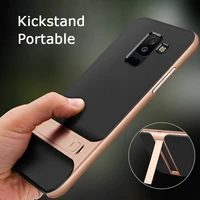luxury full cover for samsung galaxy a6 a6 plus 2018 phone cases 3d stand silicone hybrid 360 protective back armor fundas