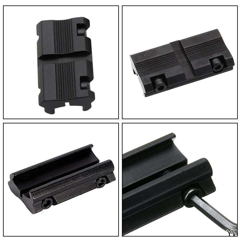 

New 2pcs Hunting Rifle Gun Scope Mounts Tactical Base 11mm Dovetail To 20mm Weaver Picatinny Rail Adapter Mount Gun Accessory