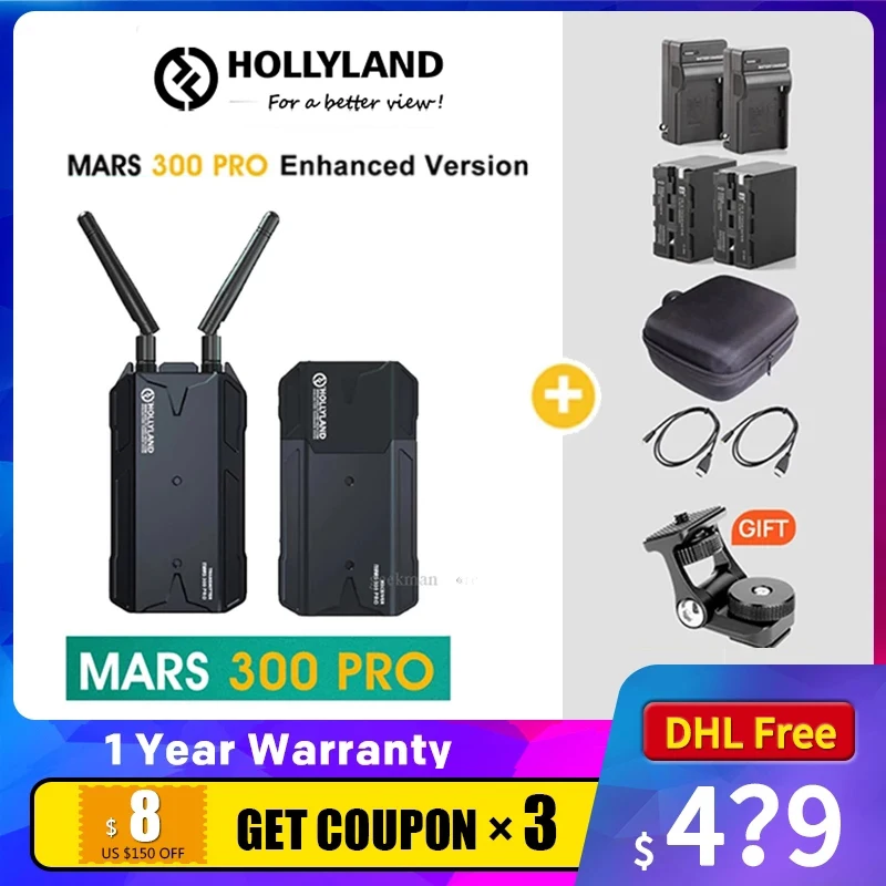 HOLLYLAND Mars 300 PRO 300FT 1080P фотопередатчик для камеры Беспроводная передача HD видео