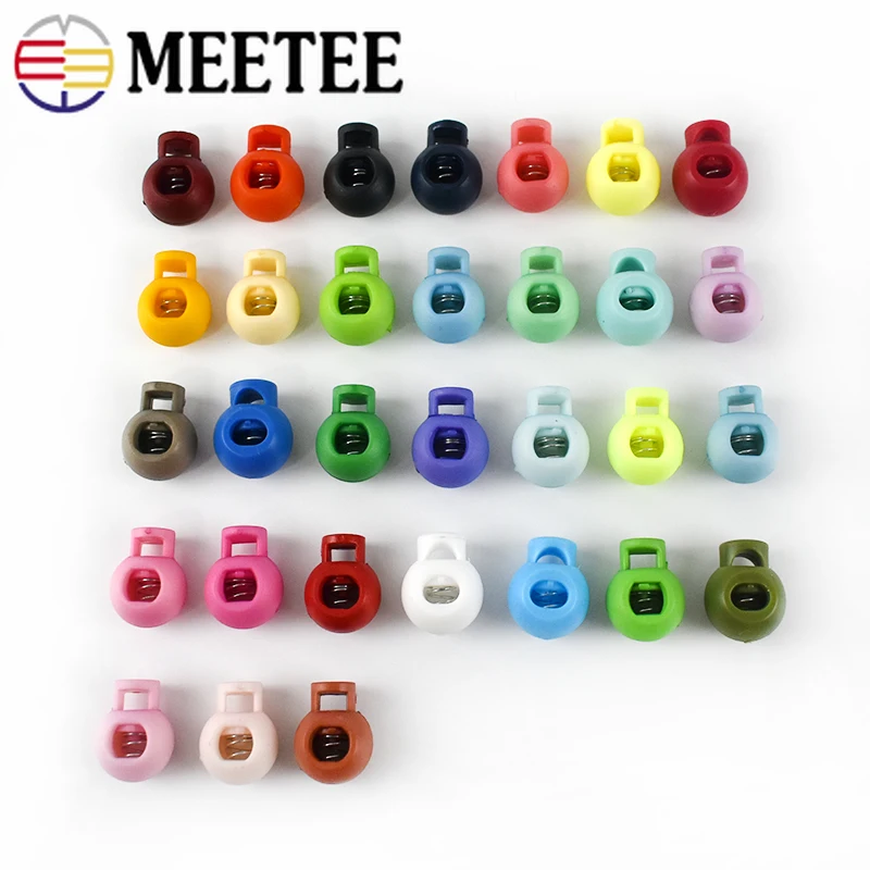Meetee 50 шт. высококачественные пластиковые застежки для шнура затягивающие