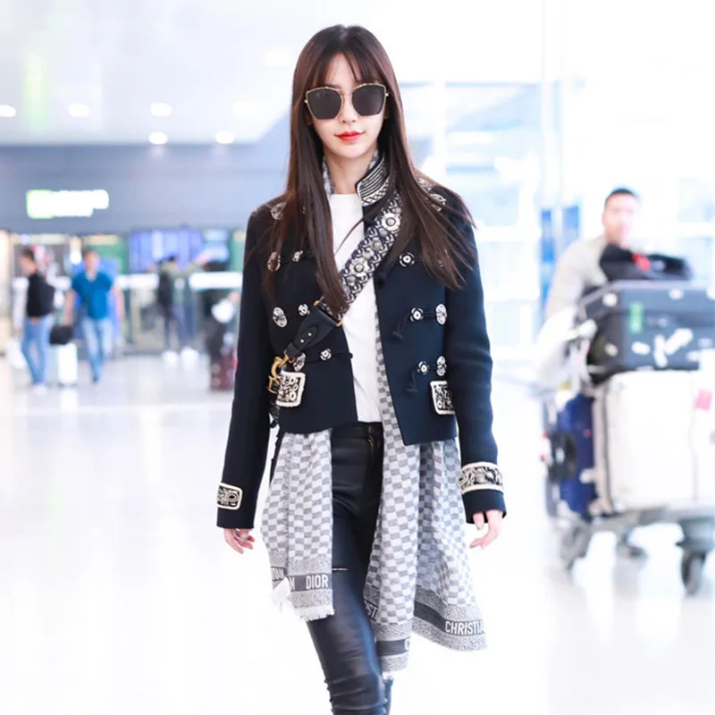 Новый осенне зимний красивый Приталенный кардиган в морском стиле короткое