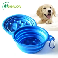 slow food dog bowl folding silicone pet bowls portable travel bowl for dogs interesting developmental pet sish