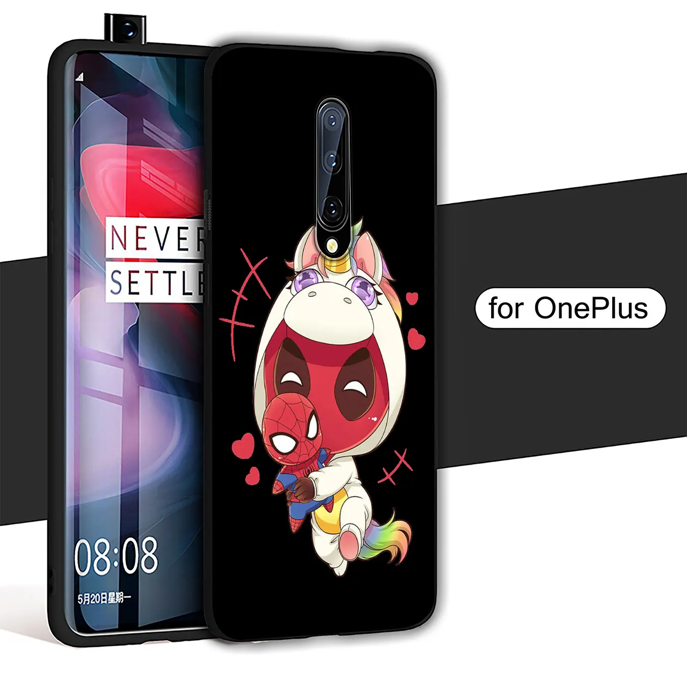 IYICAO Дэдпул Marvel Мягкий силиконовый чехол для телефона Oneplus 7T 7 Pro 6T 5T TPU черный One Plus |