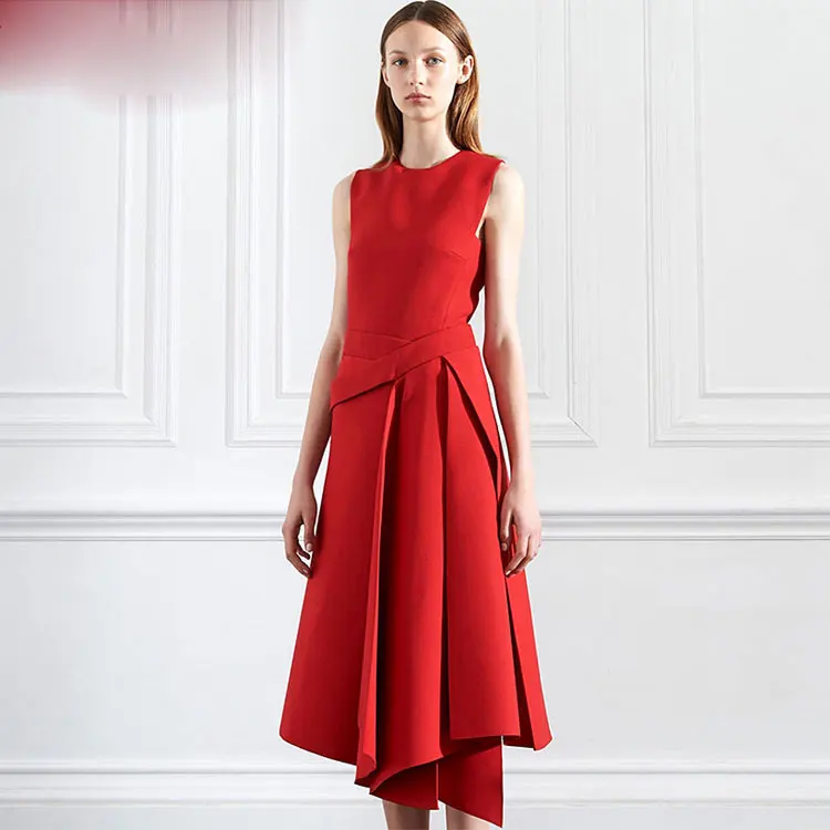 HAMALIEL новая дизайнерская брендовая одежда 2020 модельное летнее женское Красное