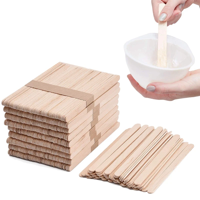 300 шт восковые Аппликаторы палочки большие sicle деревянные ремесло для бровей