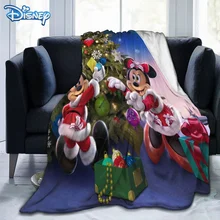 Disney Manta de felpa de dibujos animados para niños y adultos, cobertor de sofá de Mickey, colcha de invierno para cama, regalo de Navidad (1)