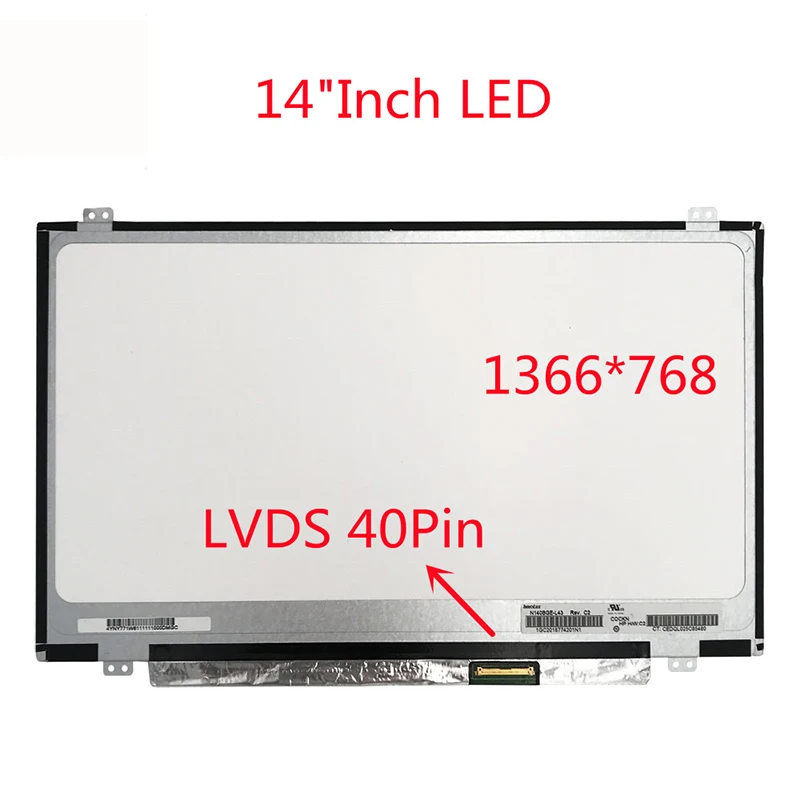 

14.0Inch Slanke 40PIN Papier Dunne Laptop Lcd-scherm Voor Lenovo B140XW03 V.1 B140XW02 V.0 HB140WX1-300 N140BGE-L43