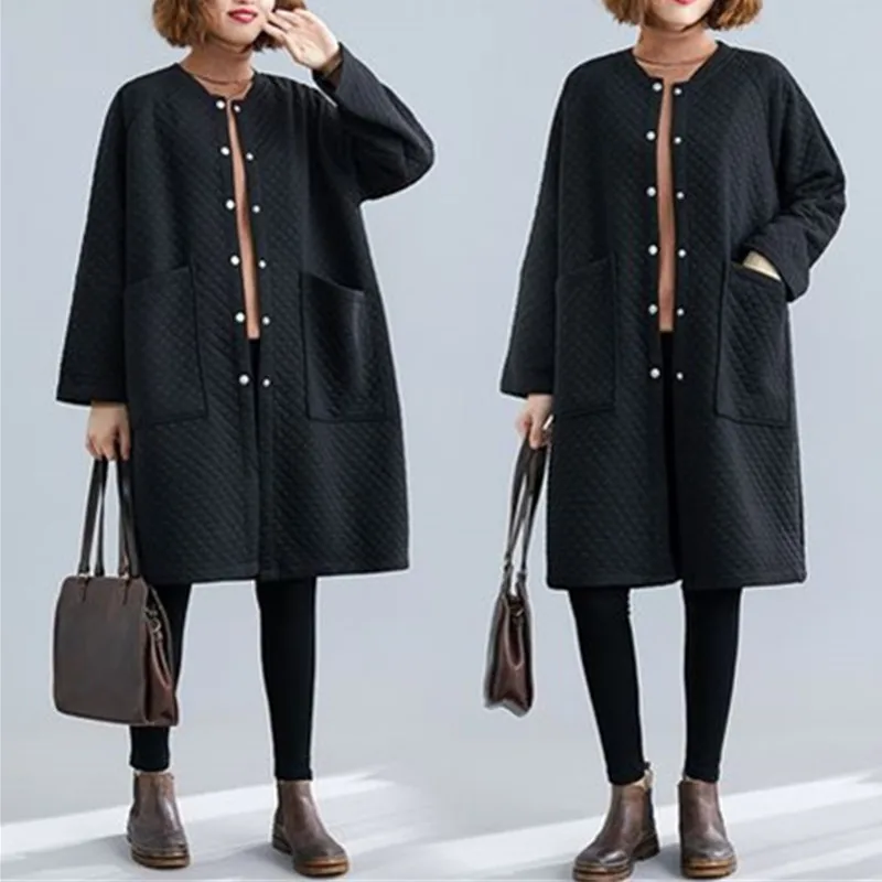 Женский Длинный тренчкот размера плюс новинка весны-осени 2020 модная свободная