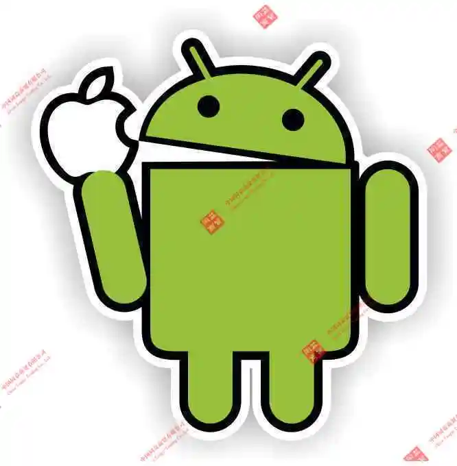 

Забавные гоночные наклейки для телефона Android едает яблоко