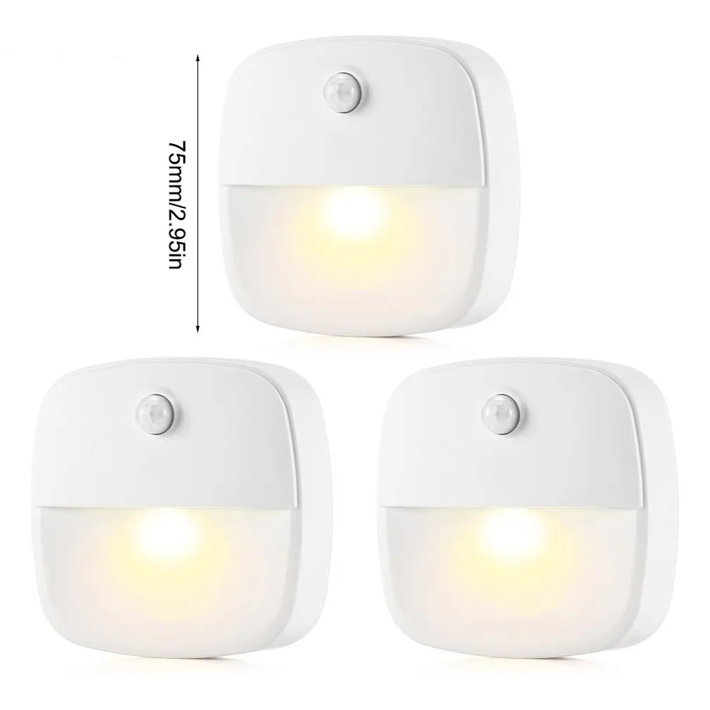 

LED Under Cabinet Light PIR Motion Sensor Wardrobe Light Auto ON/OFF Rechargeable Night Lamp For Cupboard Closet Kitchen Stairs