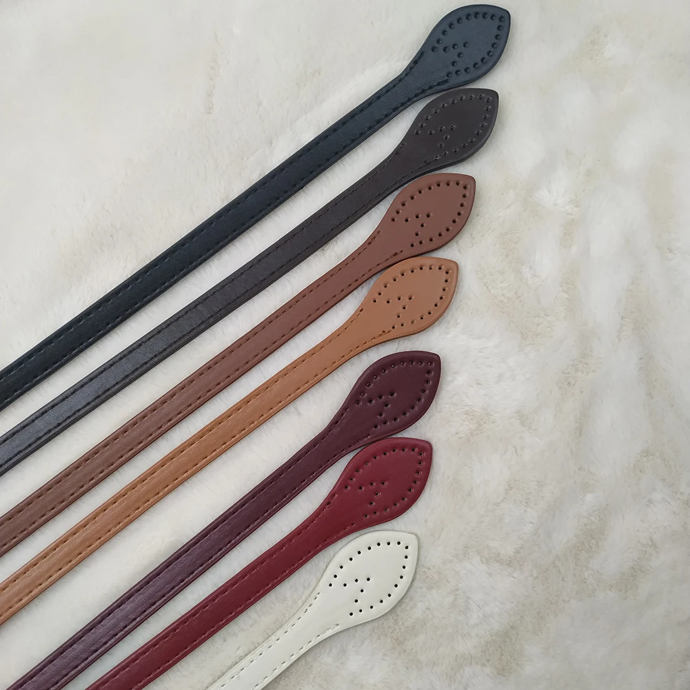 1 Pair 60cm Bag Strap Luxury Designer PU Leather Bag Handle for Handbags Shoulder Bag Replacement Purse Belts DIY Accessories