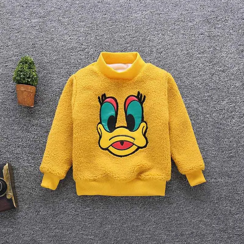 Yellow Duck VFOCHI/толстовки для девочек; зимний очень плотный детский пуловер с длинными рукавами; детская одежда с героями мультфильмов; толстовки унисекс для мальчиков и девочек - Цвет: Yellow Duck