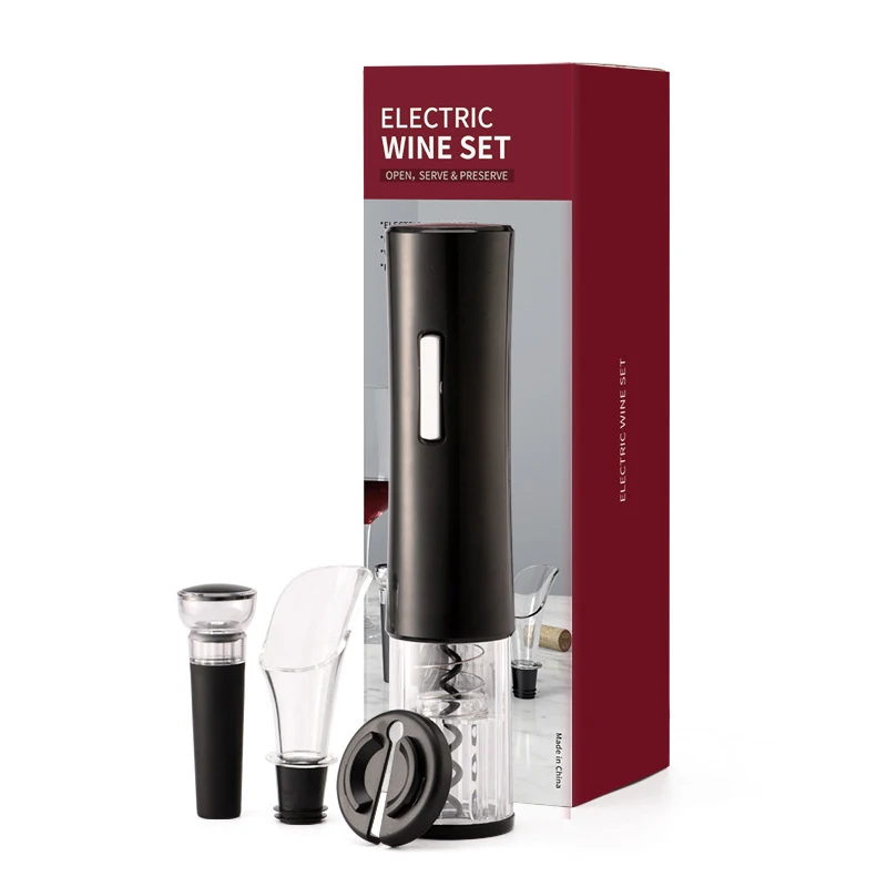 

Automatic Wine Bottle Opener Supplies Portable Smart Gift 4 In 1 Kitchen Accessories Round Corkscrew