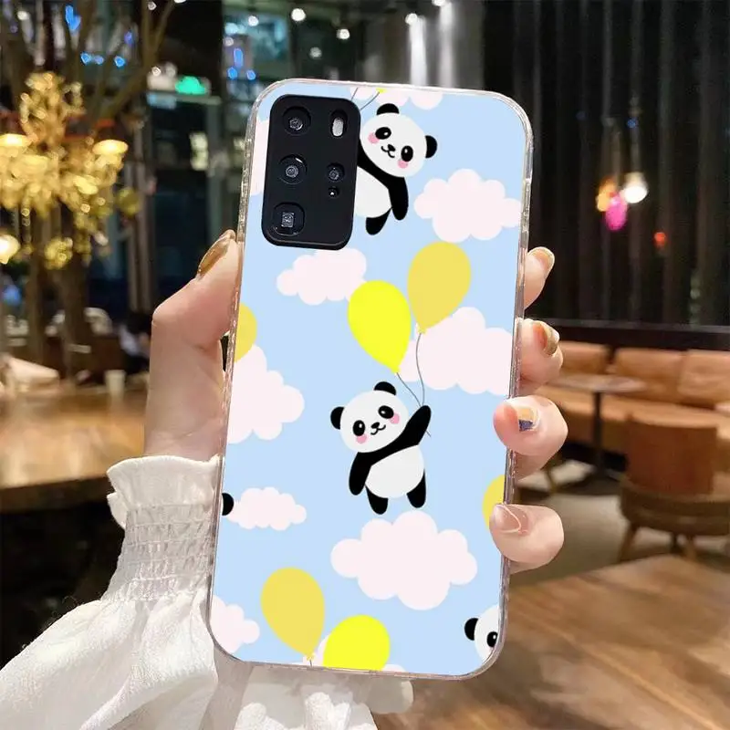 

Simple And Cute Panda Phone Case For Samsung S4 S5 S6 S7 Edge S8 S9 S10 Plus S20 Lite Fe Note20 A71 A21S Cover Fundas Coque