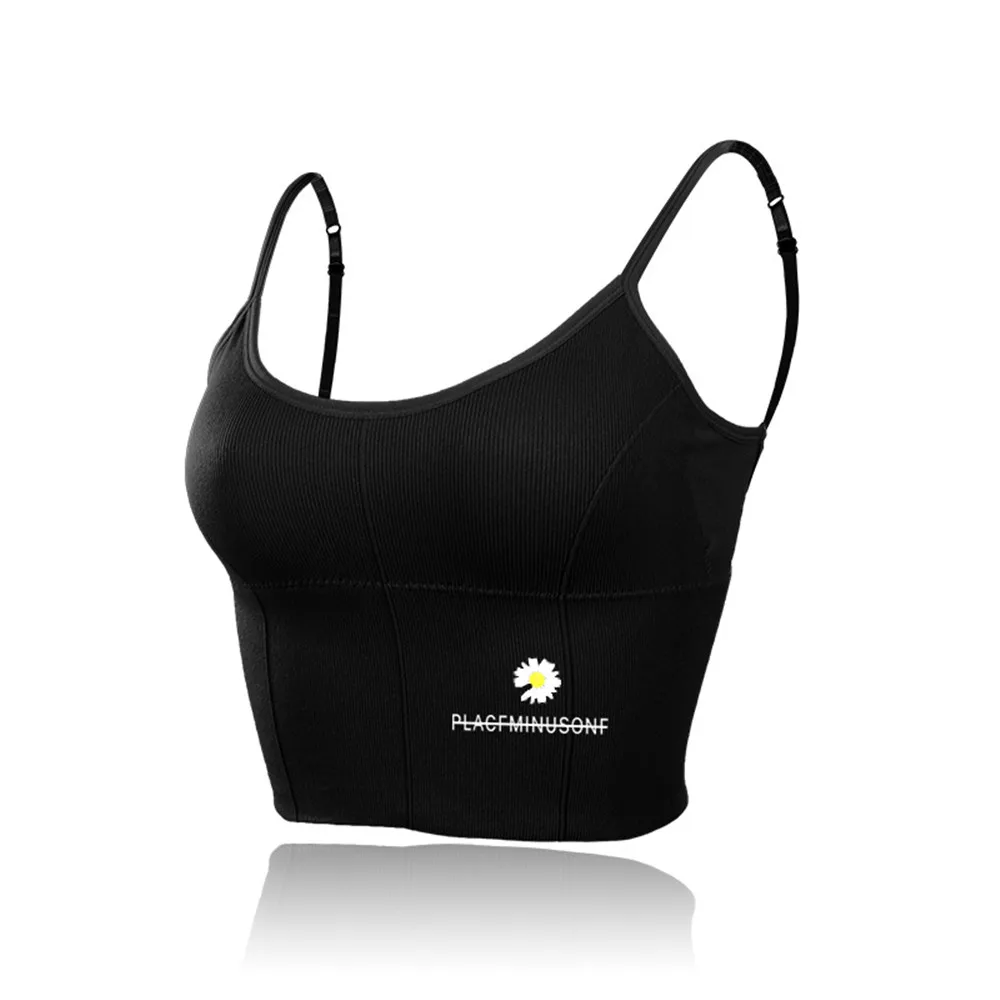 Симпатичный Укороченный бюстгальтер с маргаритками для девушек школьников