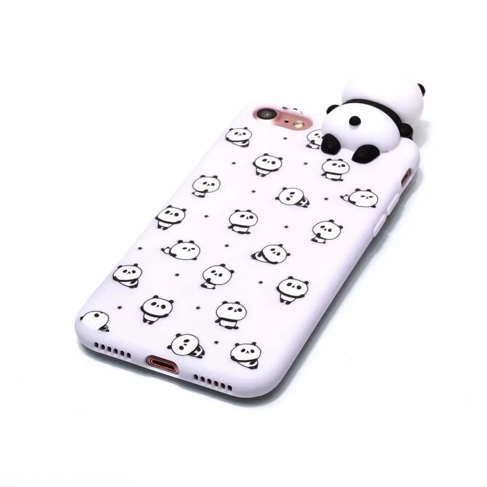 For iPhone 8 7 6 6S Plus 5 5S SE Cartoon 3D Doll Toys Animal pattern Candy Soft TPU Silicone case on for X XR XS MAX |