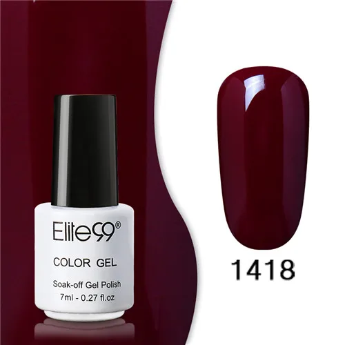 1418 Elite99 Гель-лак набор все для маникюра Полупостоянный Vernis верхнее покрытие УФ светодиодный гель лак удаляющийся замачиванием Гель-лак для ногтей - Цвет: 1418