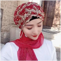 fashion hijabs muslim islamic scarf scarves for woman long underscarf moslima solid color with bead prayer turbante