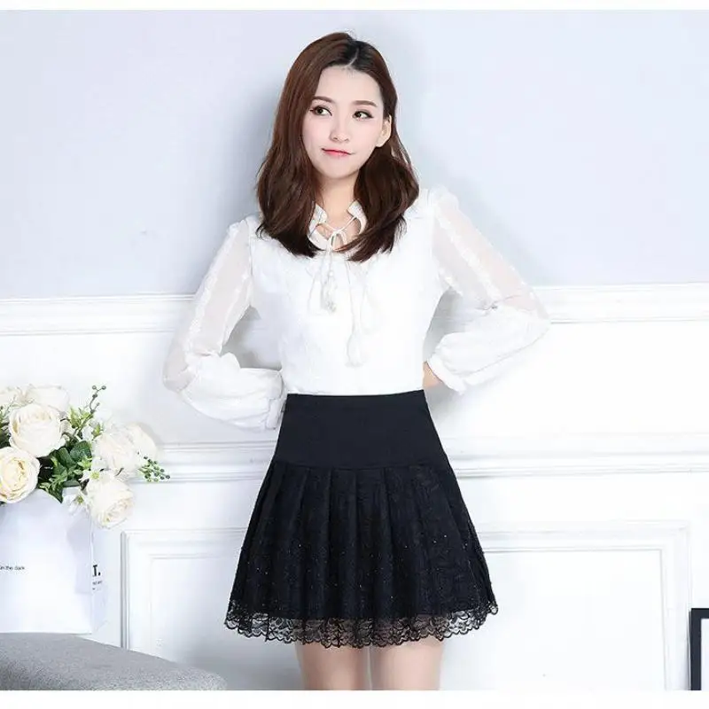 Женская кружевная юбка в Корейском стиле на весну и зиму 2020 облегающая